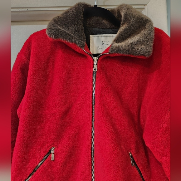 Women's Nils Resort Collection Red Fleece Jacket, Size S - Picture 5 of 16